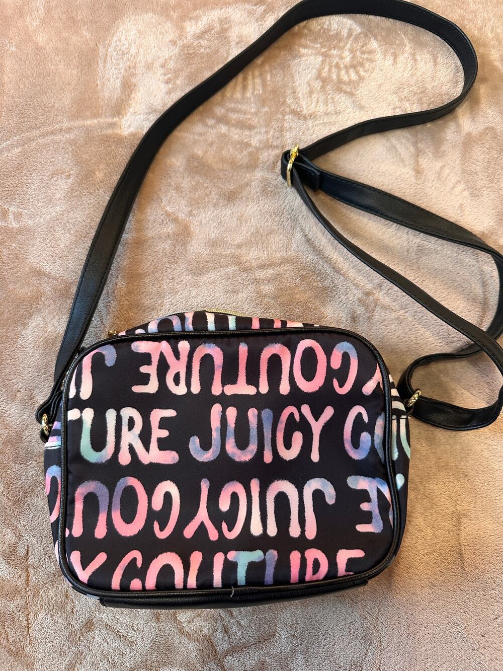 Y2K Juicy Couture Colorful Graphic Crossbody Bag